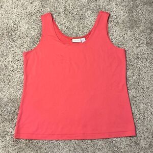 Chico’s Pink Micofiber Tank Top Large